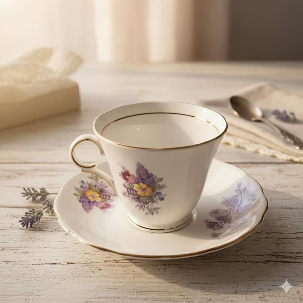 Vintage Colclough Bone China Teacup & Saucer | Made in England